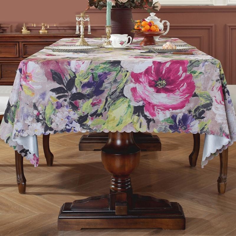 Stylish American Art Table Cover Scratch Resistant Polyester Multipurpose Home Decoration Accessory