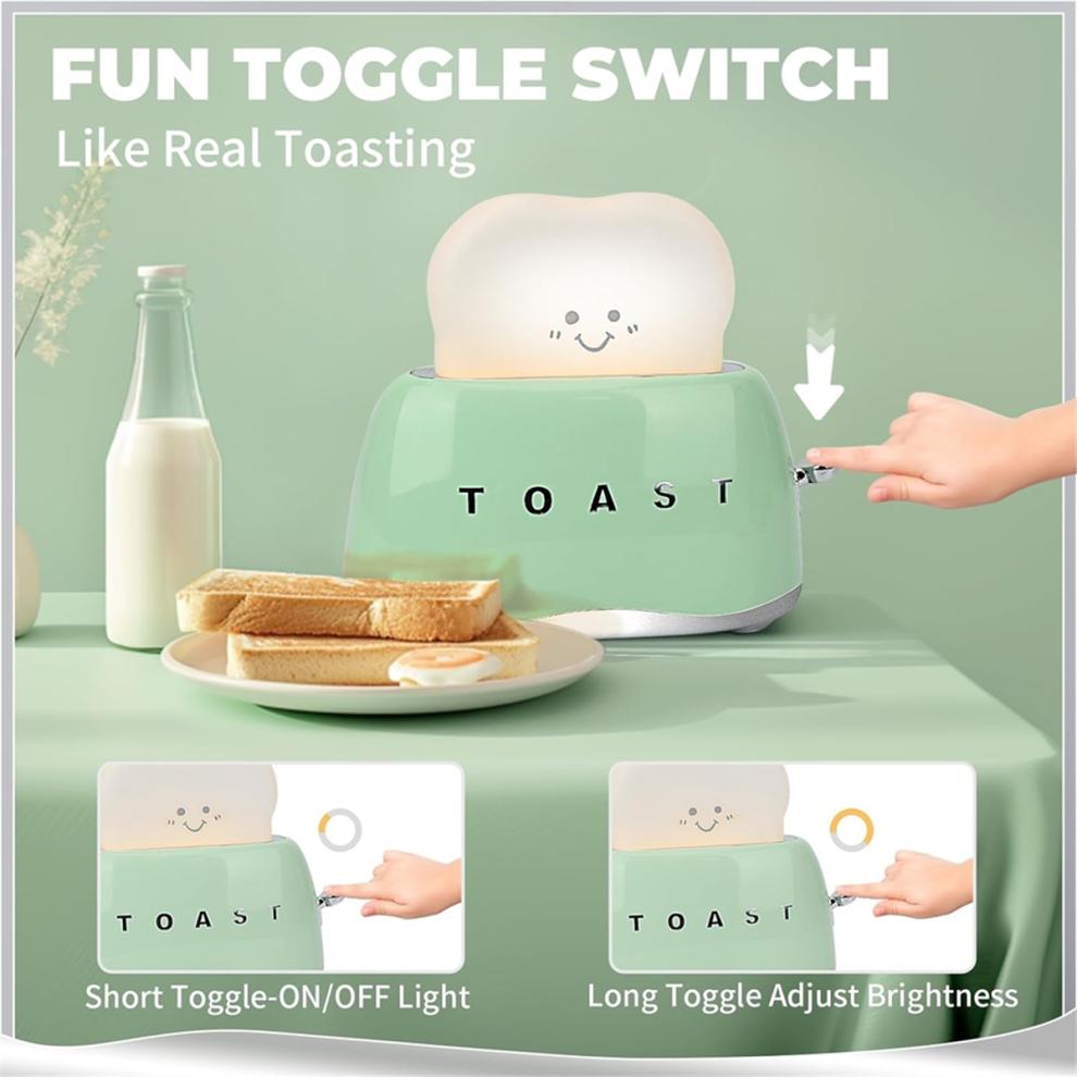 Retro Decor Toaster Lamp,Retro Shape Desk Decoration Gifts for Teens Teenages Tweens Women 