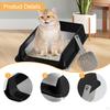 Stainless Steel Litter Box with Cat Shovel Container Large Gray