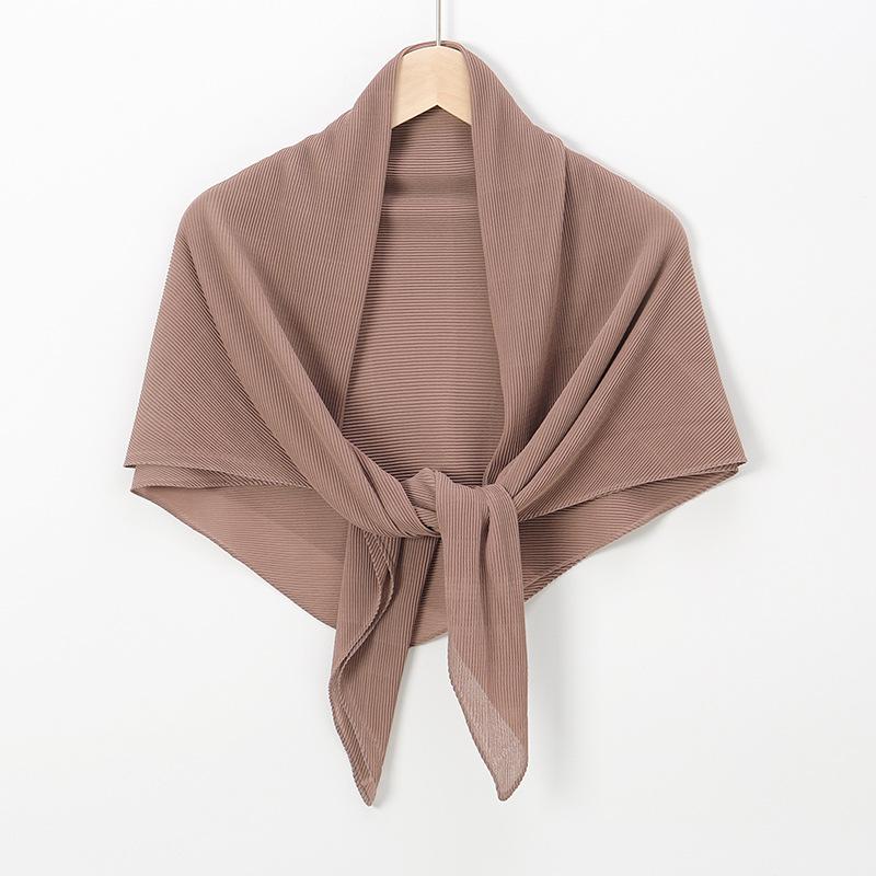 Hotsäljande 100 cm skrynklig chiffongscarf: Snygg veckad sjal & mångsidig gasbindehuvudduk