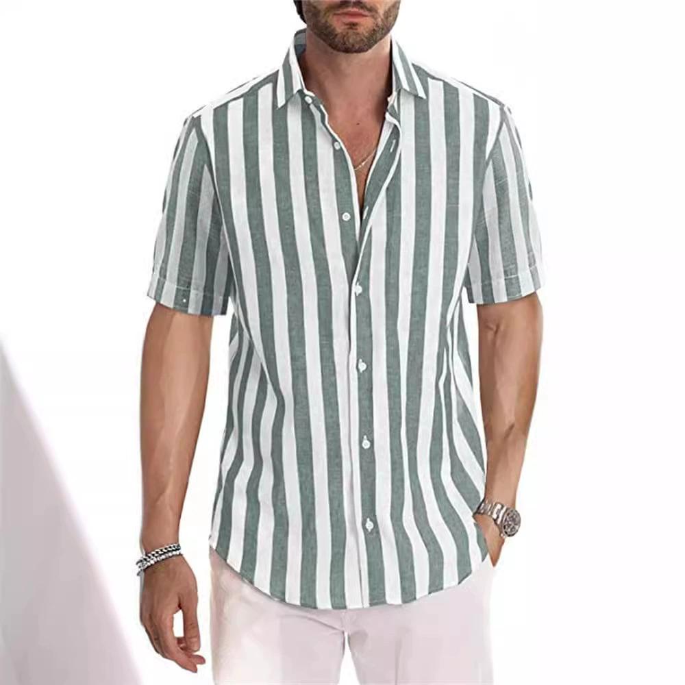 Bedrukte Overhemden Heren Hawaïaanse Overhemden Heren Vakantie Blouses Revers Overhemd Herenkleding