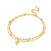 Orstarry S925 Silver Double Star Anklet Women Summer Chain Ankle Bracelet Party Jewelry Gift