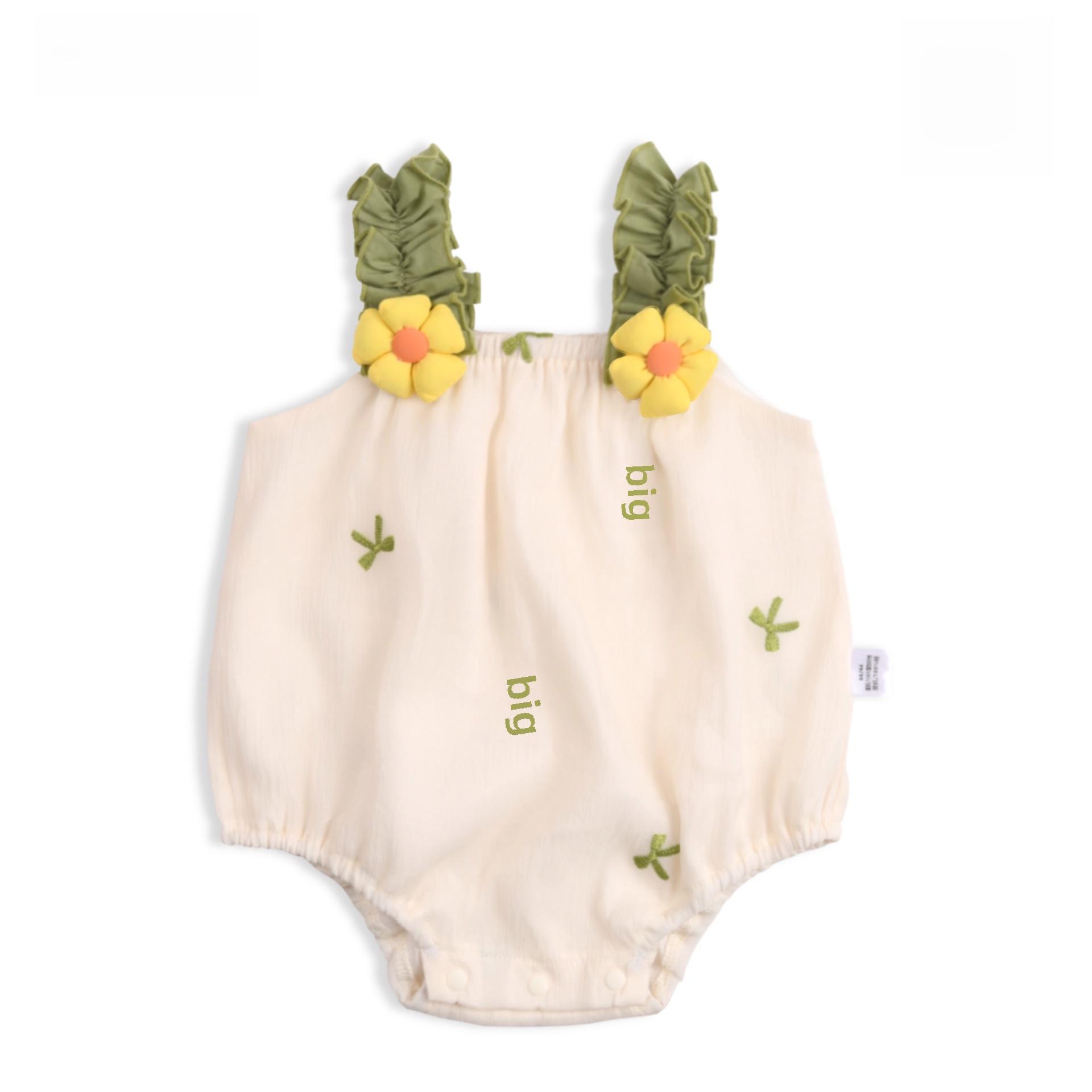 

Стильный летний комплект принцессы без рукавов с сетчатым принтом и треугольными чашечками для девочек 66 cm зелёный