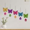 Multicolored Butterfly Wooden Wall Hanging for Home Decoration | Garden Balcony | Office | Cafe | Decorative Door Hanging | Pack of 5