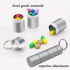 New Hot Aluminum Waterproof Pill Box Case, Portable Mini Sealed Organizer Tablet, Travel Medicine Vitamin Oils Storage Container