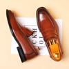 Leather Loafers Men'S Shoes Doudou Shoes Casual One-Pedal Leather Shoes Breathable Business Dress British Shoes Men'S