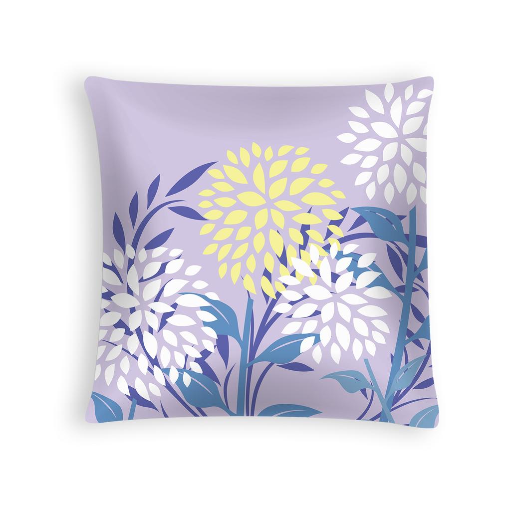 Frühling und Sommer Neue Kissenbezug aus Pfirsichhaut-Samt mit Blumendruck, Kissen, Sofa-Kopfteil, Autokissen