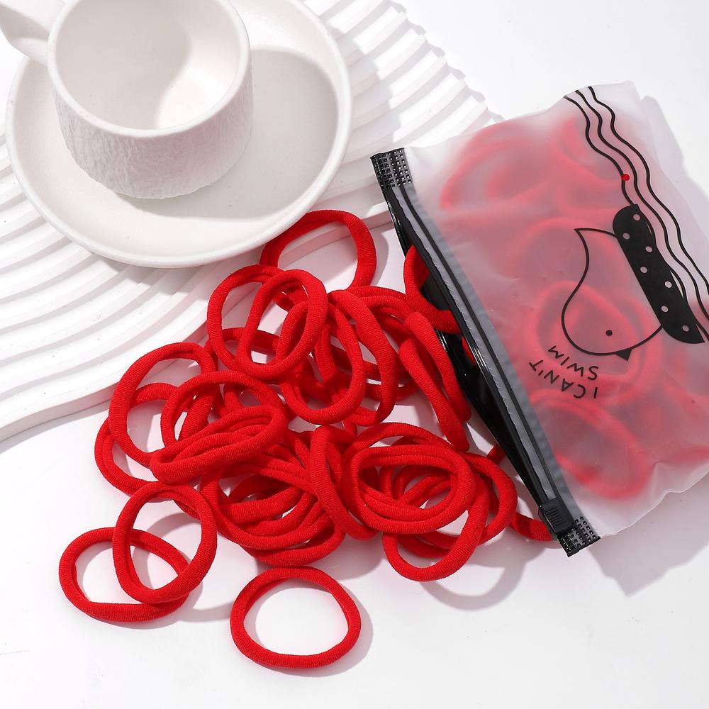 20/50Pcs Women Girls Basic Hair Band 4.5cm Simple Solid Colors Elastic Headband Hair Ropes Ties Hair Accessories Ponytail Holder