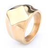 Nordic Vintage Round Square Irregular Smooth Ring Rust Free Fashion Jewelry for Women