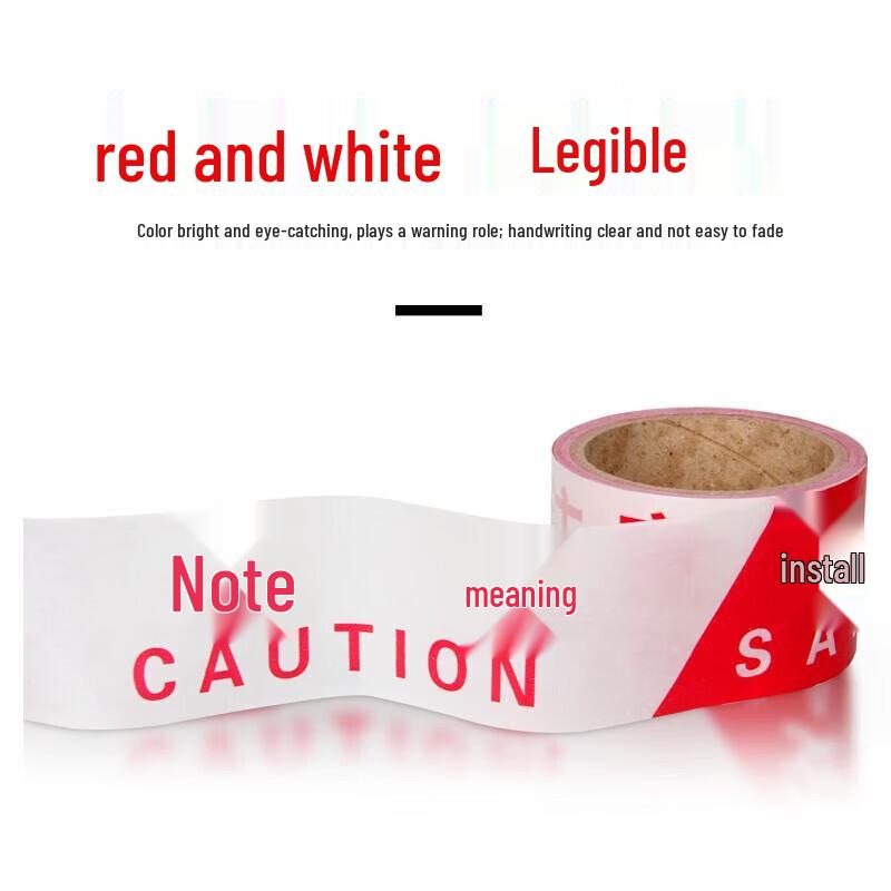 Red & White Safety Warning Isolation Tape