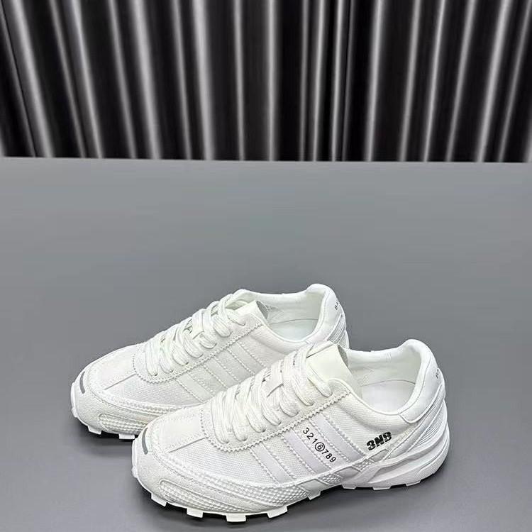 Leather mesh Forrest Gump shoes women's 2025 summer new round head thick sole thin breathable cowhide casual sports shoes tide