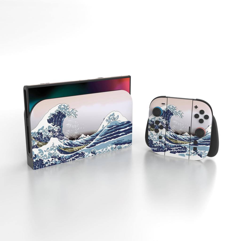 PlayVital Nintendo Switch 2 Console and Protective Sticker Set with Customizable Vinyl Dock Grip Stickers Great (2025) Joy-Con (2 Sets) Stickers, &