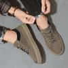 Fashion Italian High Quality Men Suede Casual Shoes British Style Lace-up Platform Shoe Fashion Short Boot Outdoor Non-slip Working Shoe
