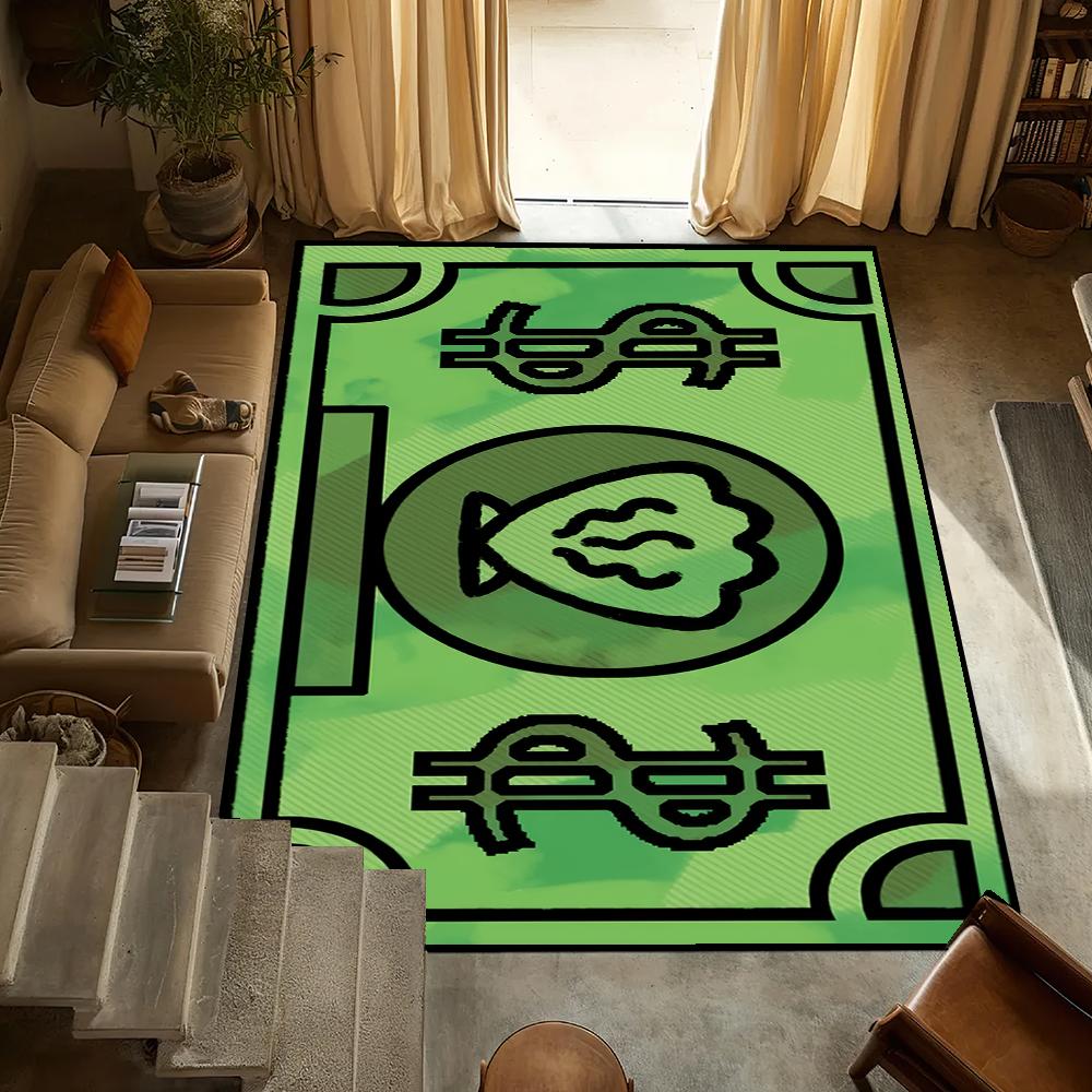 Door Mat Anti-Slip Kitchen Bedroom Coin Funny Art Handmade Tufted Rug Carpet Living S-spongebobs Room Money Entrance Decoration