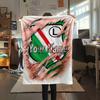 1PC Crest Emblem Custom Name Patterned Flannel Blanket Suitable For All Seasons For Home Decor Warmth And Comfort Gifts Holiday Present