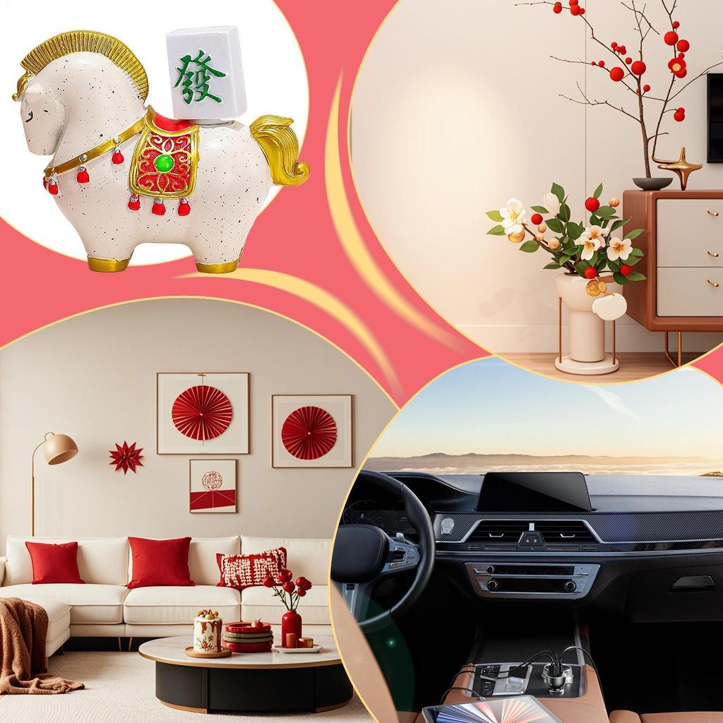 Horse Decor Wealth Symbol Ornament Sculpture Toy 2026 New Year Horse Statues Home Decor For Home Women Men Christmas Bedroom