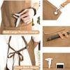 3A thickened cross-back apron with pockets, made of thick fabric, suitable for outdoor barbecues, outdoor work, art painting, and gardening3The