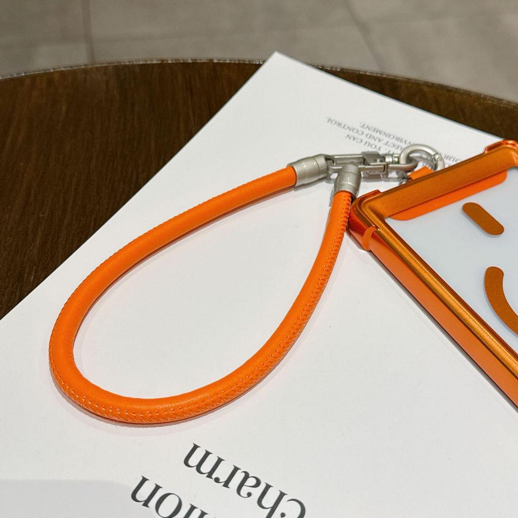 Dopamine Leather Phone Lanyard: Anti-Lost Rotating Wrist Strap & Keychain for Men and Women