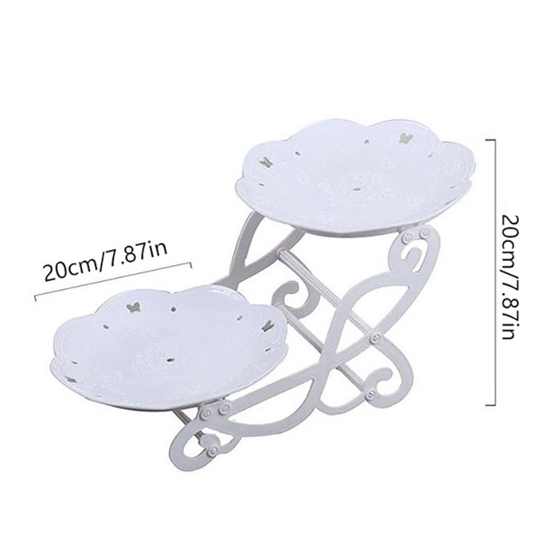 1Pc Nordic Dessert Rack Plastic Material Party Dessert Table Decoration Food Fruit Plate White Birthday Party Cake Stand