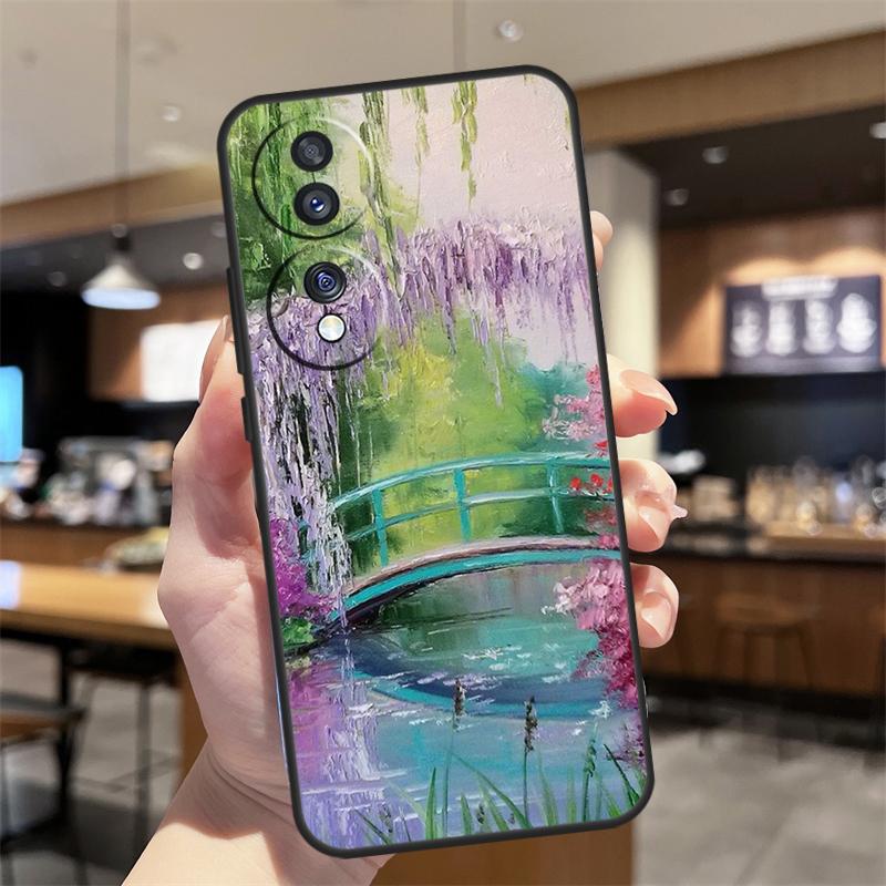 

Monet Oil Painting Case For Honor Magic 8 6 7 Pro Honor Win RT X8b X8c X9a X9b X9c X9d 70 90 200 400 Lite Cover Honor X9a