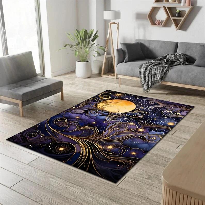 Moons Surface, Moons Crater Moon Pattern Rug Moon Rug Space for Living Room Rug Kids Room Rug Astronaut Rug Home Decor Gift Rug