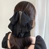 Elegant  Tassel Black Three Layer Bow Hair Claw For Women Sweet Headband  Hair Accessories