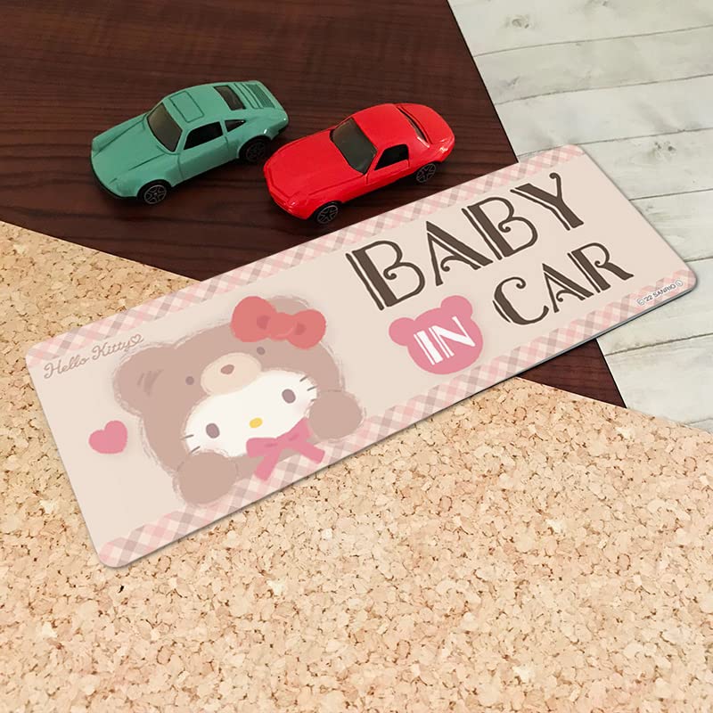 Hello Kitty Kigurumi Bear Car Magnetic Sticker Slim Type [BABY