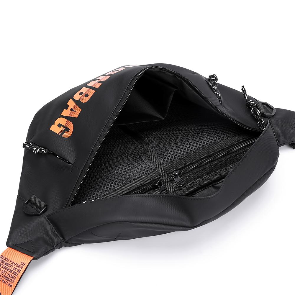 New functional trendy chest bag, large capacity trendy brand single shoulder crossbody bag, cycling functional bag