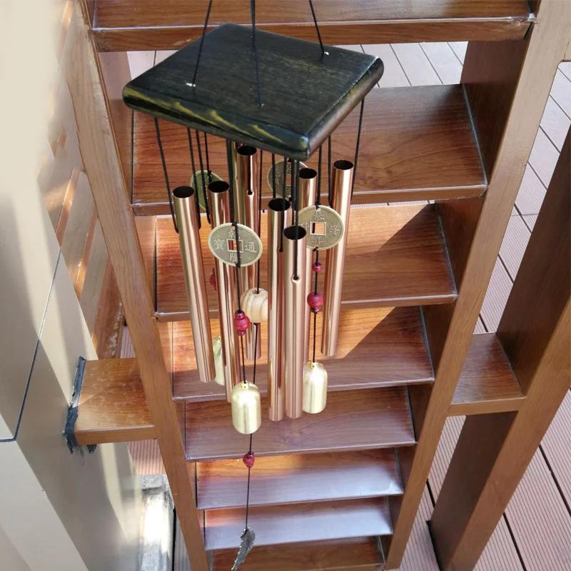 High quality Wind Chimes Home Large Metal New Gold Nice Ornaments 1pc Outdoor Balcony Bells Tubes Decoration Yard