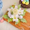 Easter Candle Ring Wreath Egg Candle Holder Ornaments Living Room Dining Table Artificial Flower Candle Wreath Atmosphere Decor