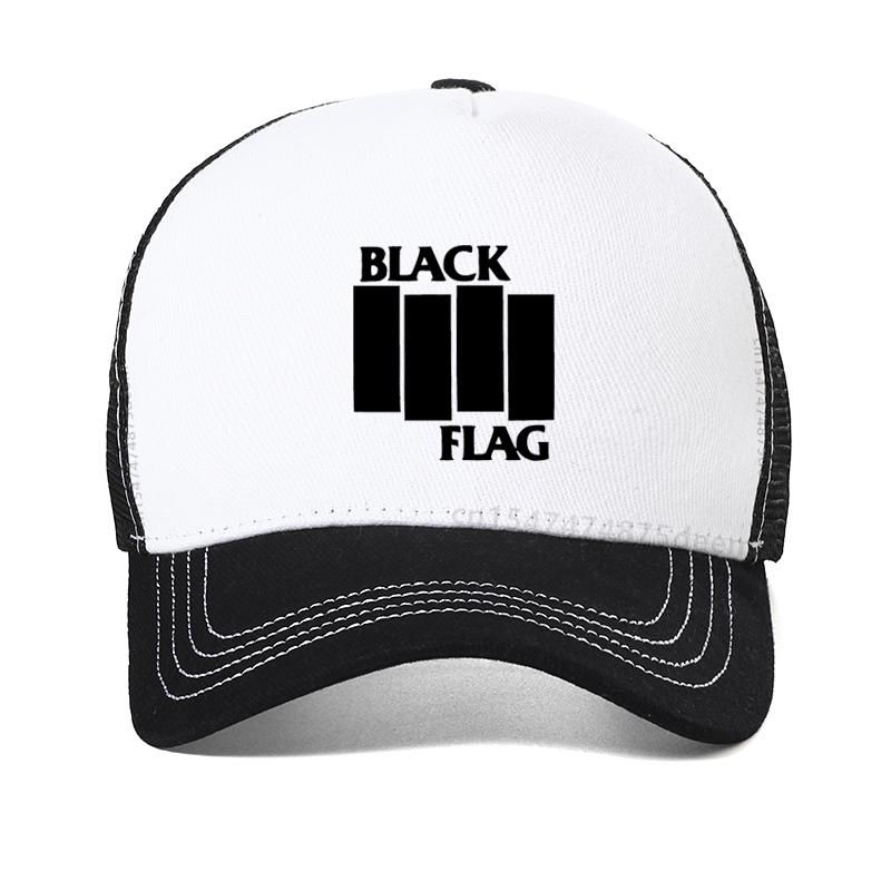 Black Flag Dad hat Unisex Punk Rock Band Unisex Baseball cap Summer Mesh breathable trucker hat Women adjustable Snapback hats
