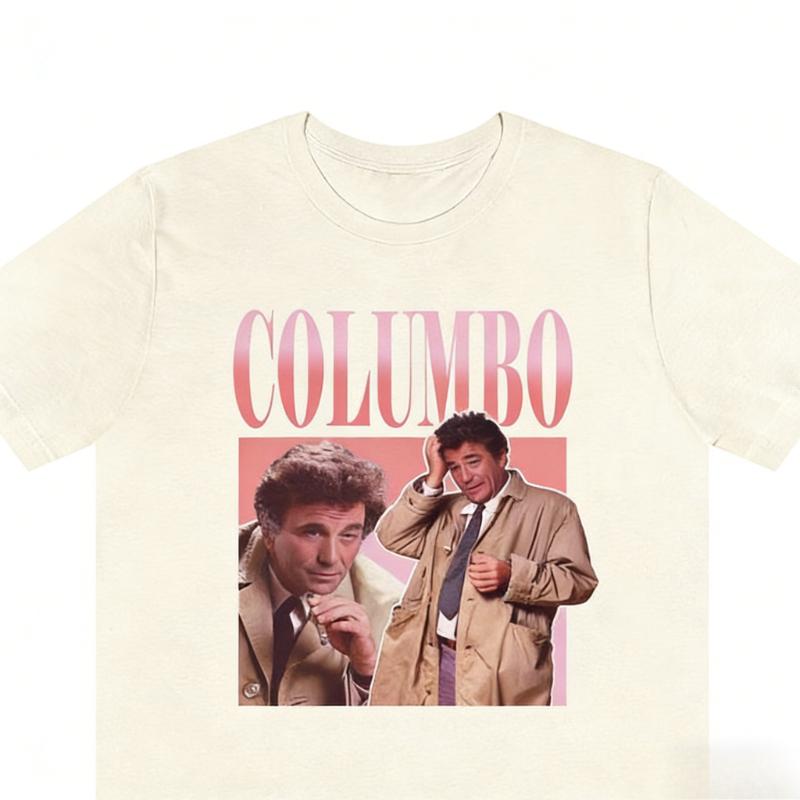 Columbo Fan Retro 90s Vintage Bootleg Rap Meme Holiday Fashion Valentines Day Printed TShirt Tops Gift Summer Shortsleev