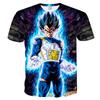 2025 Dragon Ball Kinder T-Shirt Erwachsenes Kurzarm Cartoon Charakter Son Goku Super Saiyan T-Shirt Kinder Sommer Edition
