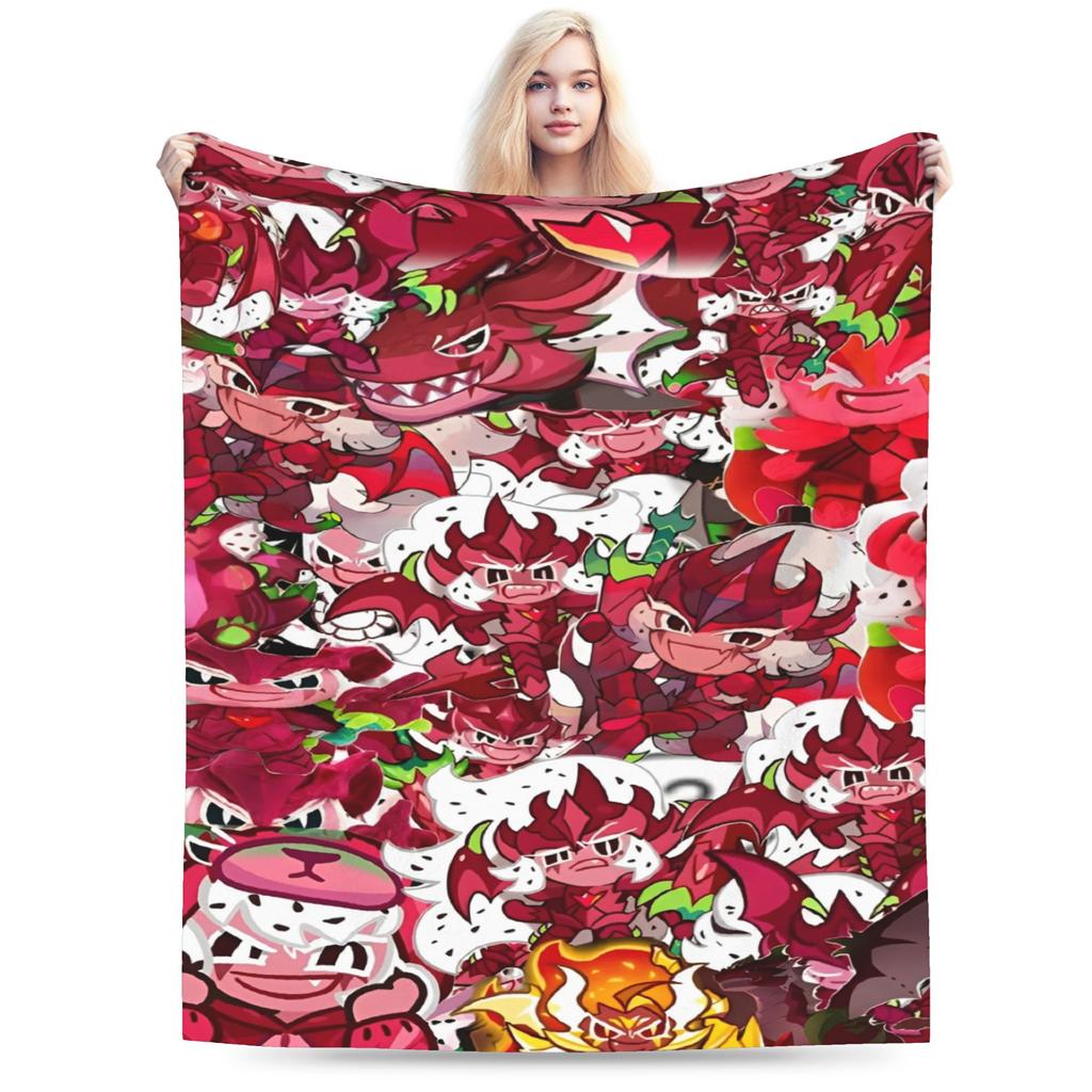 Cookie Run Kingdom Decke Picknick Flanell Bettwäsche Überwürfe Für Wohnzimmer Warm Weich Personalisierte Tagesdecke Geburtstagsgeschenk