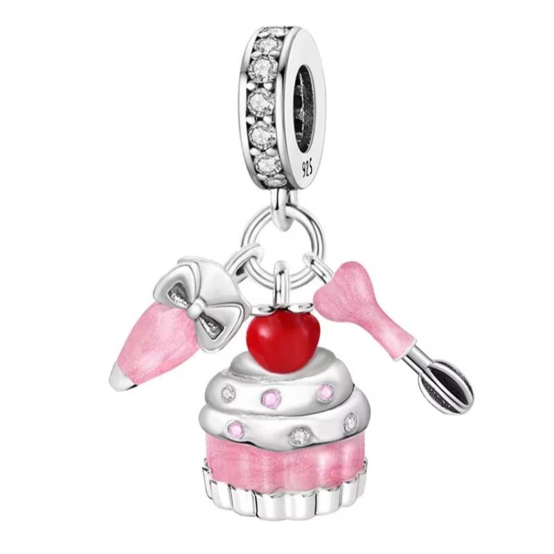 Copper Crown Pink Perfume Charm Bead Charms Bead Charms Compatible With Diy Bracelets Necklaces Making Gift Of High Quality Jewellery