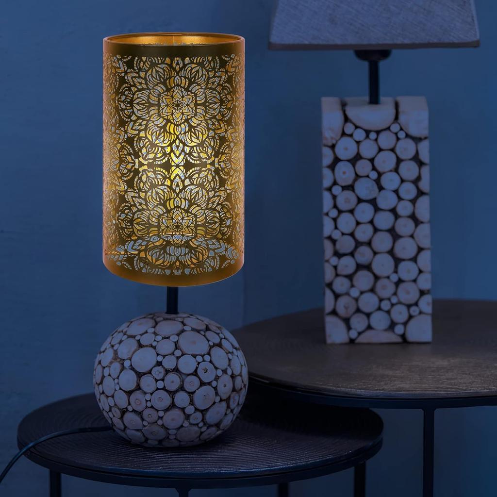 Metal Lamp Shades Hollow Carved Lampshade Iron Lamp Cover Modern Style Decorative Lamp Shade for Table Chandelier Wall Lamp, Flower Carved