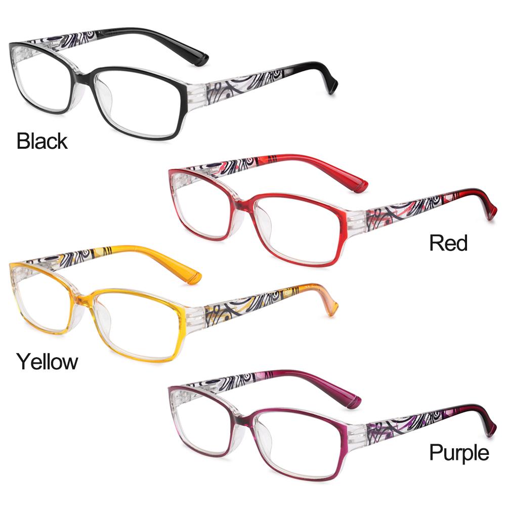 Women Fashion Flowers Pattern Anti-Blue Light Reading Glasses Urltra-Light Eye Protection Elegant Comfortable Eyeglasses