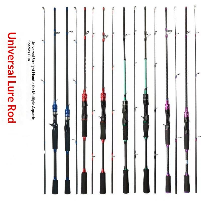 Spinning Casting Dual Use Fishing Rod 1.65m 2 Section Fiberglass Lure Tackle for Beginner and Pro Anglers