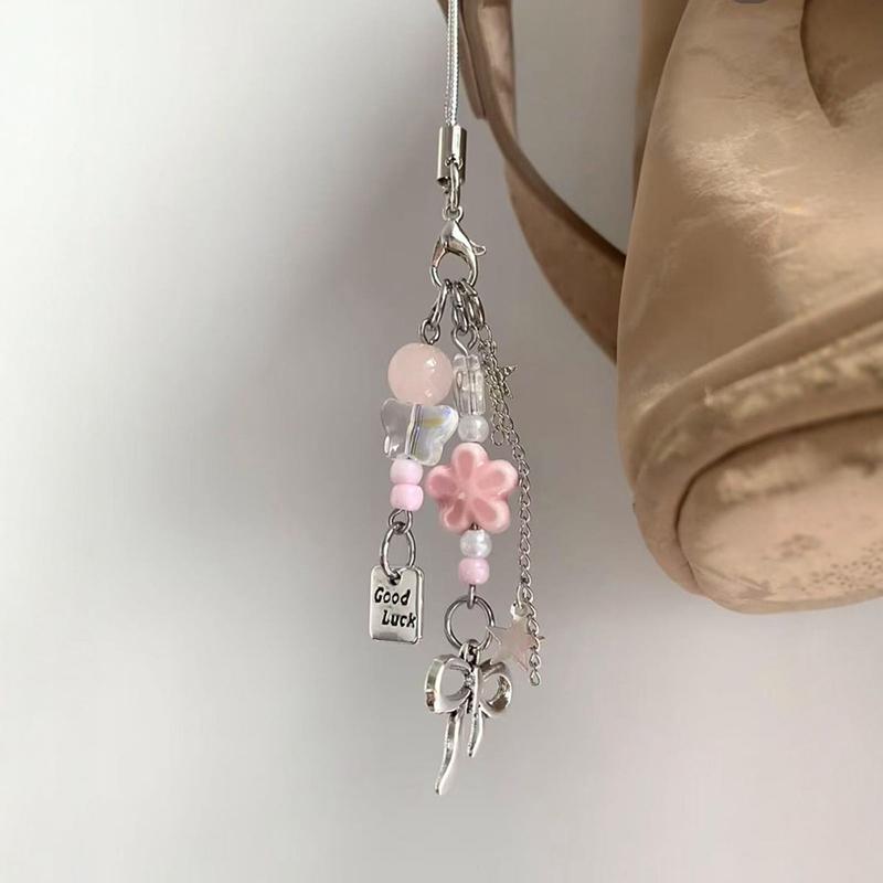 Ccd Lanyard Handmade Beads Homemade Girly Style Ins Mobile Phone Chain Guben Card Pendant