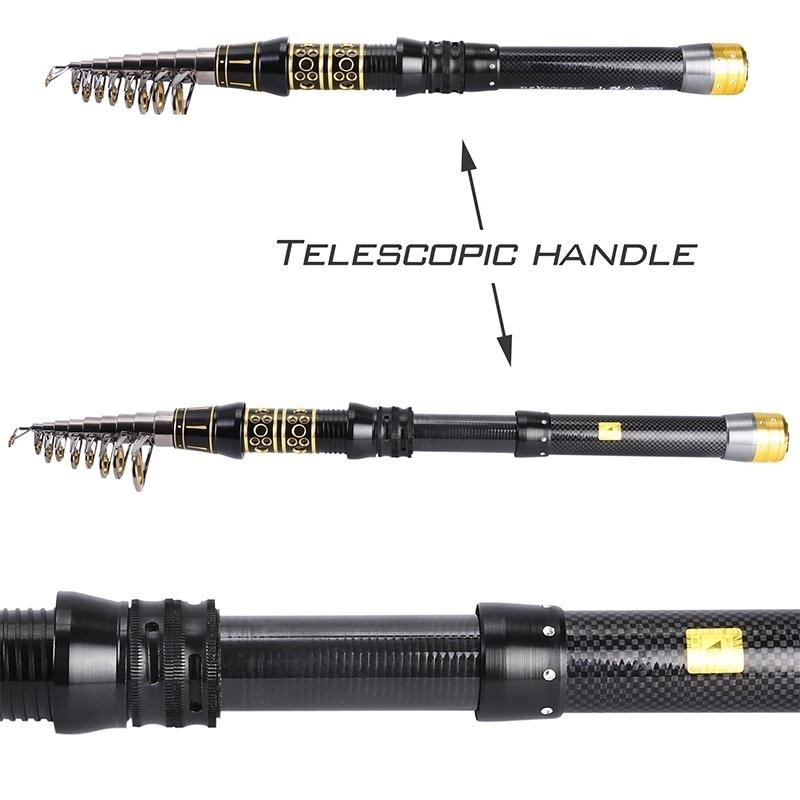 Spinning Fishing Combo 1.8M-3.0M Lansete telescopice din carbon cu MINI mulinete Spinning Seturi de pescuit de călătorie