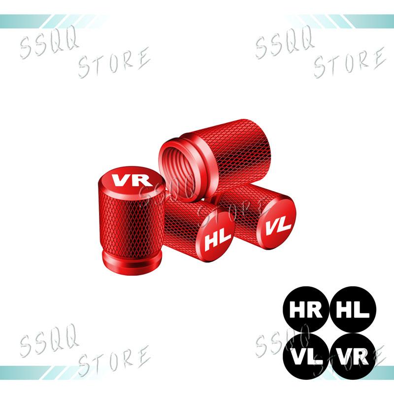 4 Stück VR VL HL HR Emblem Universelle Auto Rad Reifen Ventilschaftkappen Staubschutz Metall Reifen Rad Schaft Luftventil Kappe Auto Zubehör