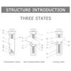 2Pcs Universal Stainless Steel Water Tank Toilet Seat Hinges Bolts Screws Replacement Bathroom Fixture Toilet Lid Fixing Parts