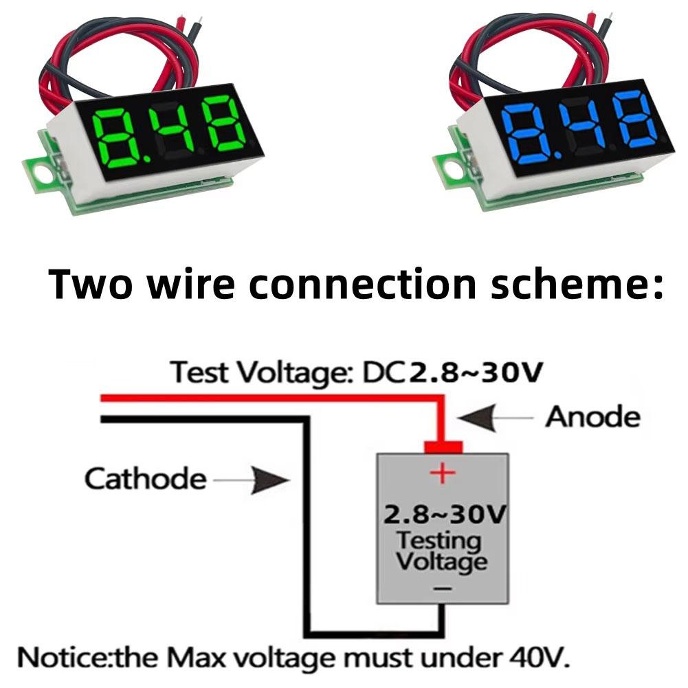 NEW High-end 0.28 Inch DC LED Digital Voltmeter 0-100V Voltage Meter Auto Car Mobile Power Voltage Tester 12V 10A