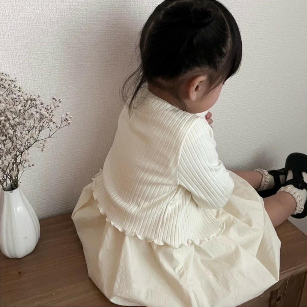 Toddler Girl Ribbed Cardigan & Tutu Dress Set with Sleeveless Lantern Skirt