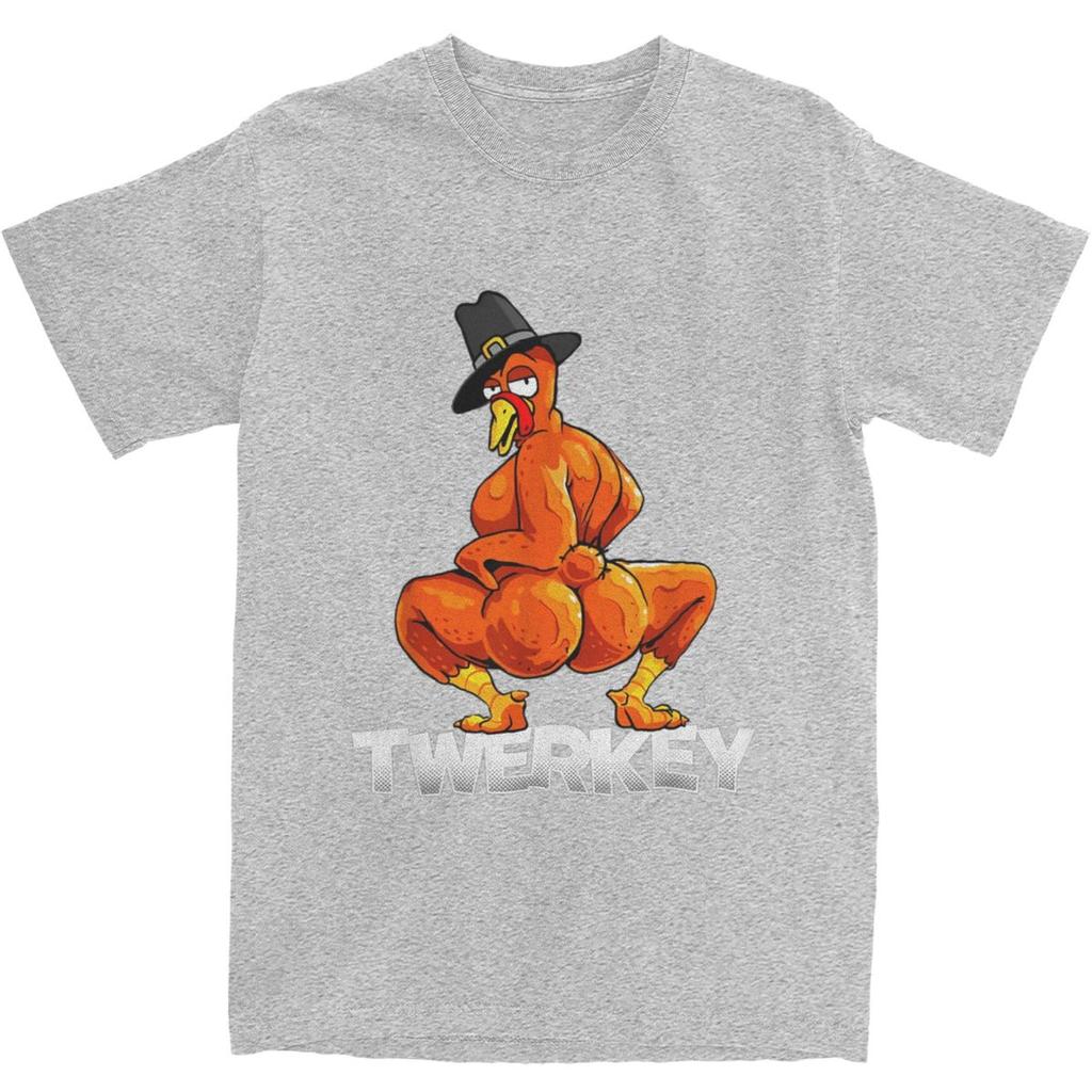Twerkey Twerking Turkey Pilgrim T Shirt Summer Thanksgiving Twerk Turkey T Shirts Cotton Tshirt For Men Short Sleeves Tops