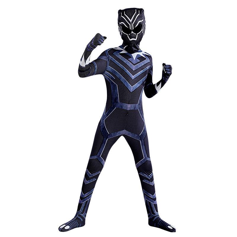 Black Panther Costume Bodysuit Kids Halloween Cosplay Jumpsuit Set