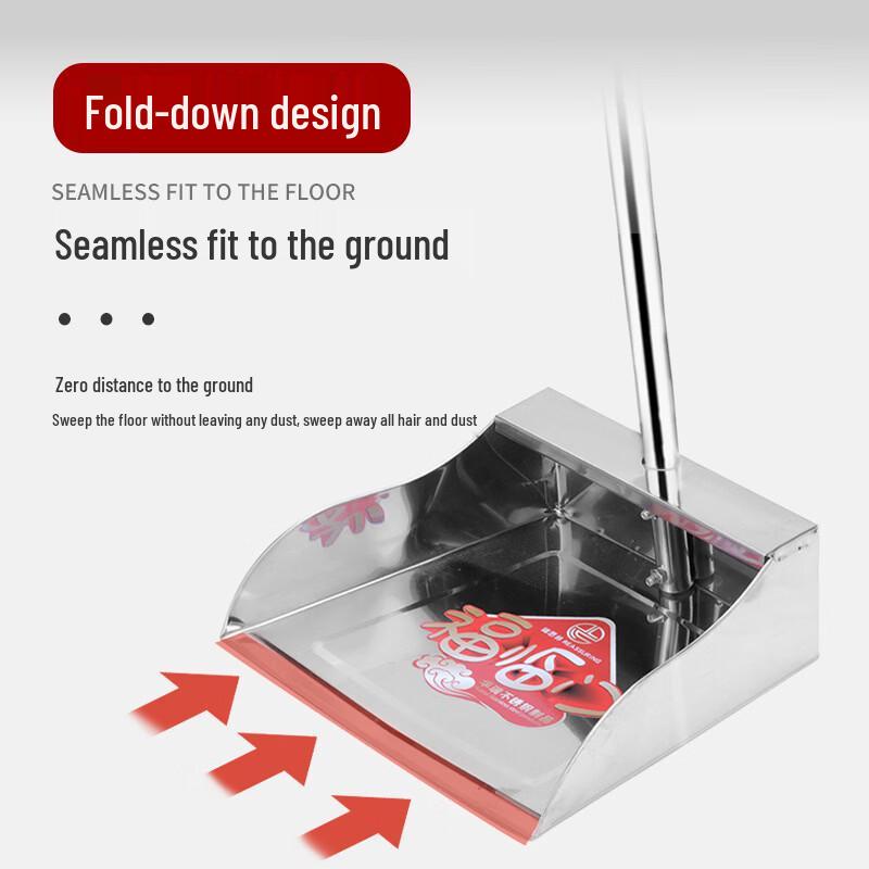 Heavy-Duty Stainless Steel Dustpan & Shovel Set (10-Piece)