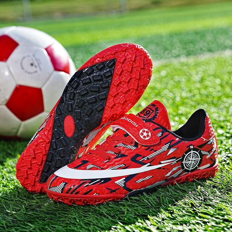 Spring children's broken nails Velcro football shoes boys long nails training middle children girls short nails competition shoes