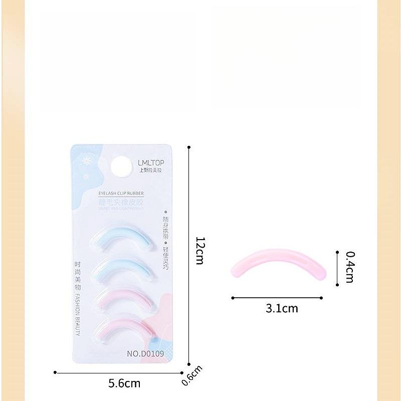 4-pack of High-Elasticity, Durable Replacement Silicone Strips, False Eyelash Tools, Adhesive Strips, and Pads