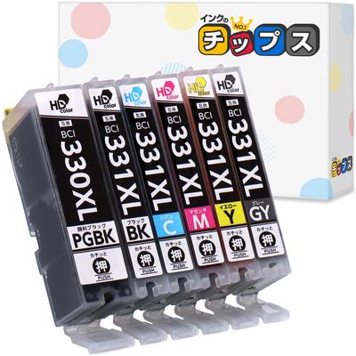 Tinte-Chips Kompatibel Canon Tinte HD Ausgestattet mit einem IC-Chip für Füllstand Kompatibel PIXMA und TS85300 Hohe Reichweite BCI330/331 (BCI-331XL-330XL-6MP) 6-Farben